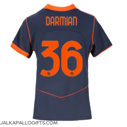 Inter Milan Matteo Darmian #36 Kolmaspaita Naiset 2025-26 Lyhythihainen